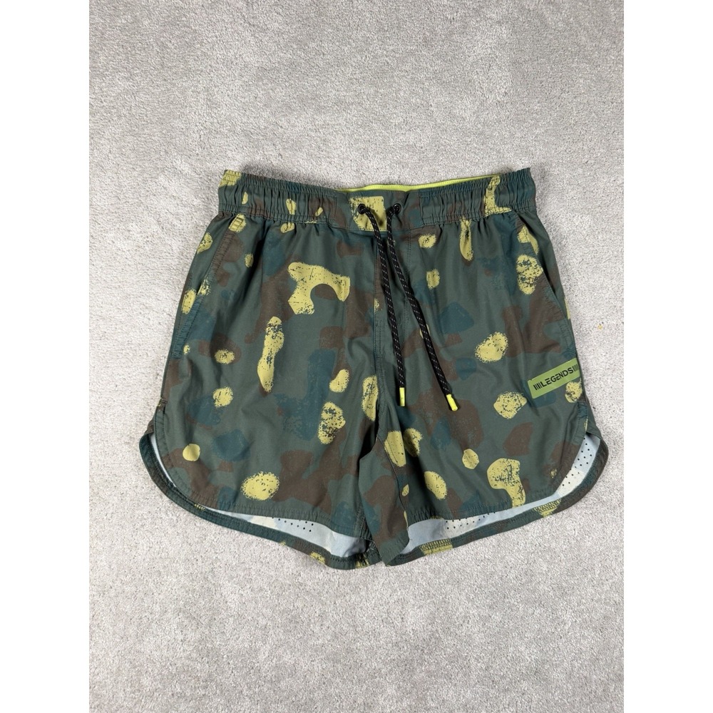 Legends Shorts Men's S Luka Camo Unlined Gym Workout Vented Running Drawsting 5"